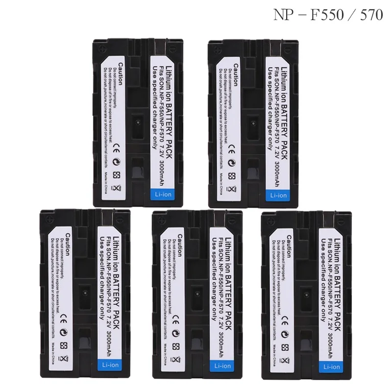 7,2 V 3000 мА/ч, NP-F550 NP F550 NPF550 Камера Батарея для sony NP-F330 NP-F530 NP-F570 NP-F730 NP-F750 Hi-8 GV-D200 D800 TRV81 SC55 - Цвет: 5battery