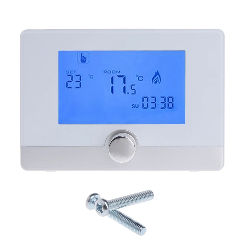 

Programmable Digital Room Thermostat for Wall-hung Gas Boiler Heating System 5A 2019
