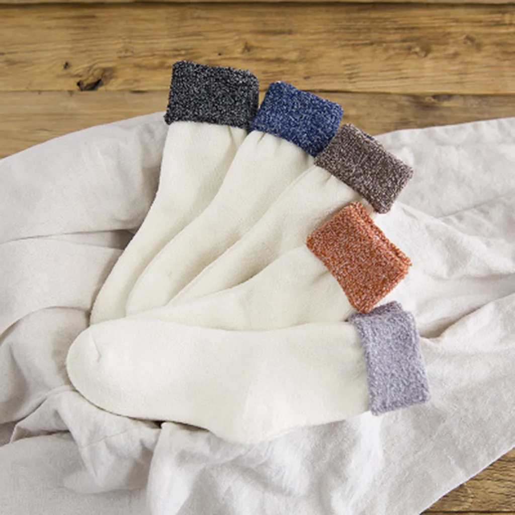 Comfortable Women Ladies Winter Warm Fashion Soild Casual Socks Stocke