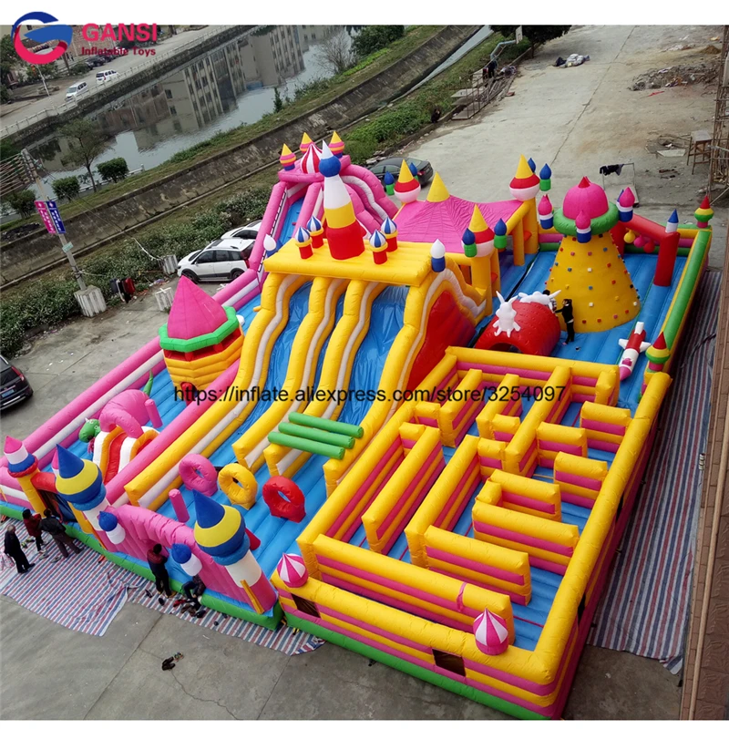 Buy Amusement park giant inflatable fun city for