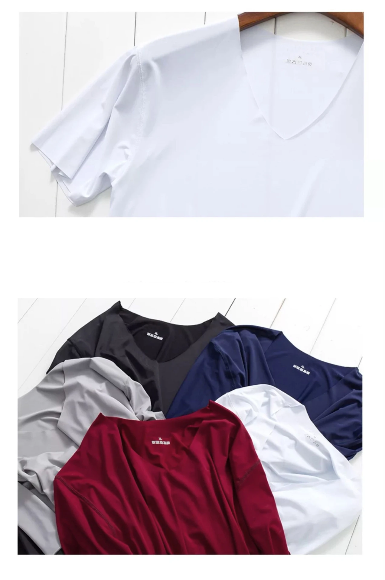 4 шт. новая футболка Homme мужская летняя тонкая одежда короткий рукав ледяной шелк сплошной цвет Футболка мужские топы