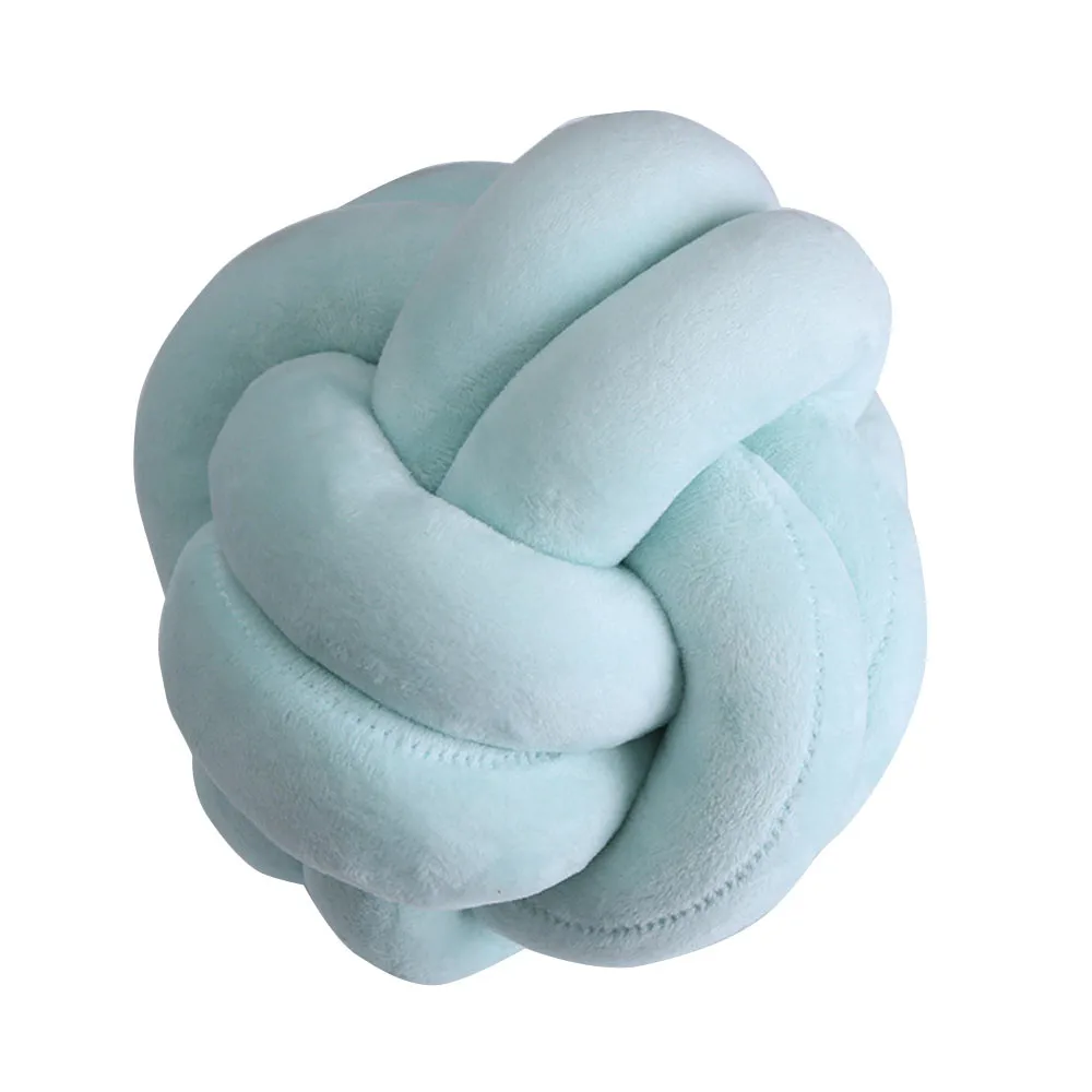 Новая подушка Детские однотонные хлопковые повязки с узлом мяч Подушка детский успокаивающий куклы сна для детей украшения для мальчиков кровать комната 18 см - Цвет: Green