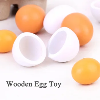

New 6pcs/set Simulation Egg Group Cooking Kitchen Wooden Baby Toys Children Play Wooden Kitchen Toy Classical Pretend Play Toys