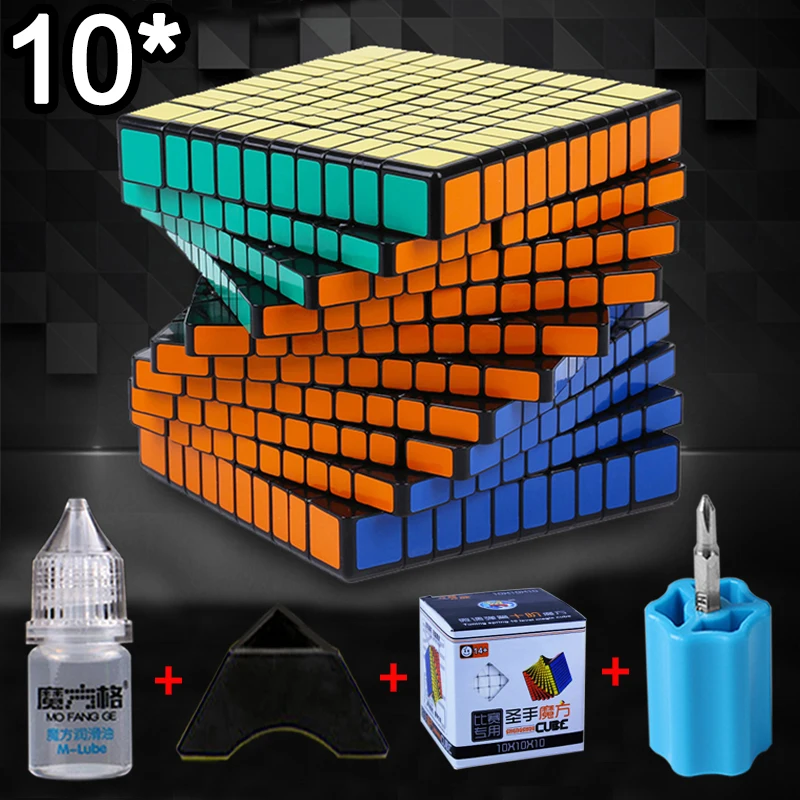 

New ShengShou 10x10x10 10.2CM Cube Speed Cube 5 Pcs Suit Professional Cubo Magico Puzzle Cube Toys For Children Adult Gift