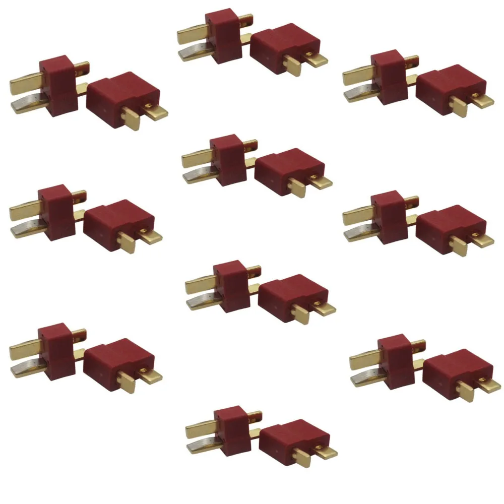 

LHM082 10Pairs Dean Connector T plug For ESC Battery