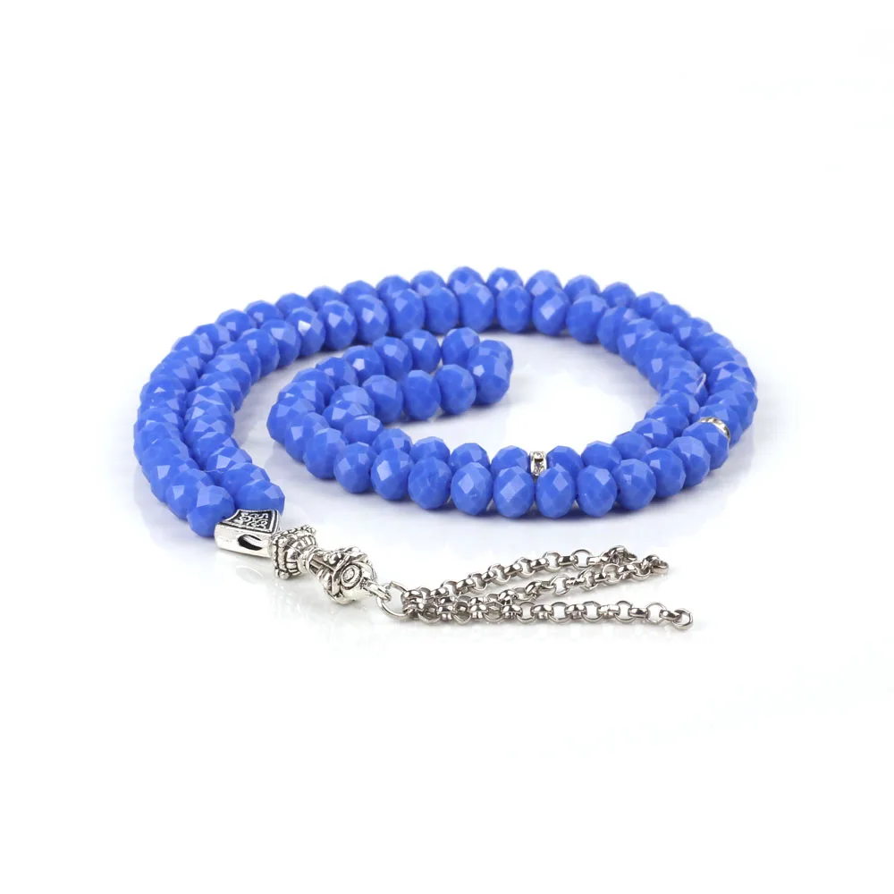 

Tasbih store new design 8mm 99pcs crystal tesbih pray beads flower tassels