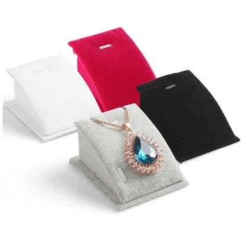 

Velvet Pendant Necklace Chain Jewelry Display Stand Holder Organizer Show Rack