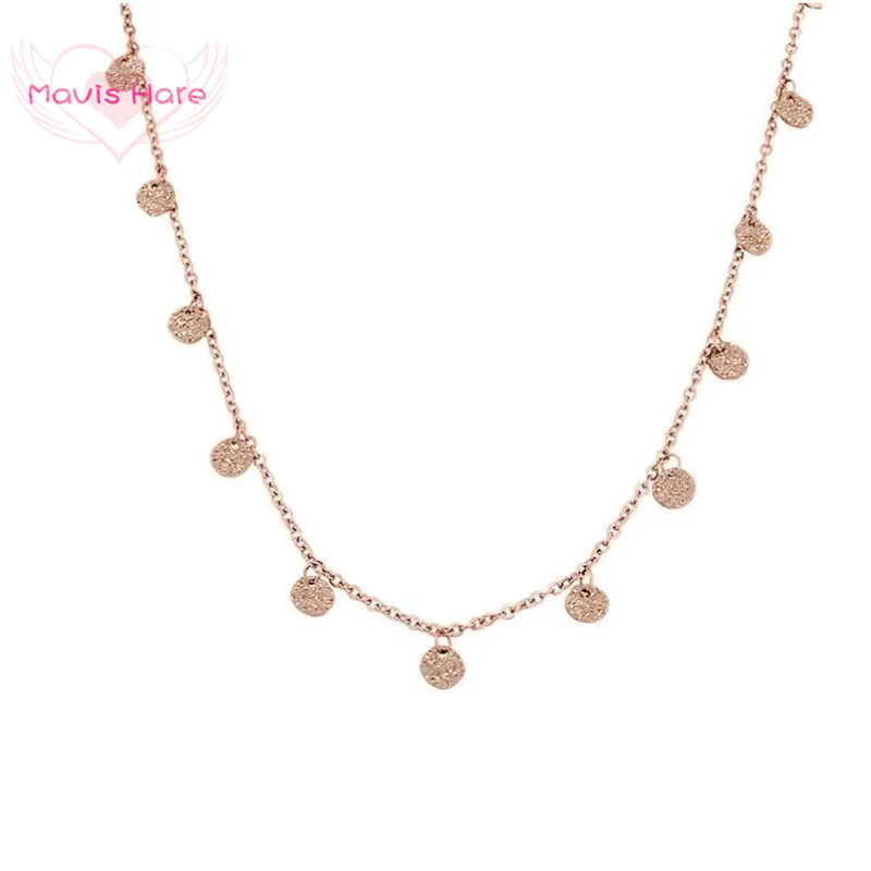 

Mavis Hare Stainless Steel Sparkling multi-Round Choker Necklace with 6mm Small Sparkler Malihini Pendant kalea Necklace