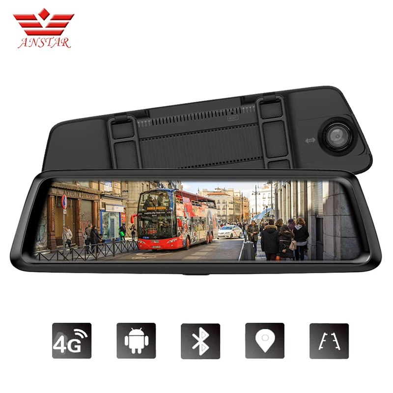 Автомобильный видеорегистратор ANSTAR ADAS 4G Android с двумя объективами Потоковое