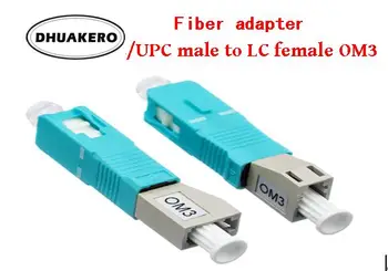 

free shipping AB43E SC/UPC male to LC female OM3 5pcs mode Fiber optic coupler flange connector adapter