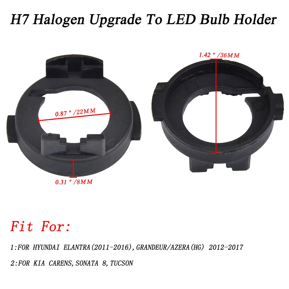 

Car LED Headlight Bulb Adapter Base Retainer Holder For Hyundai Elantra 2011 2012 2013 2014 2015 2016