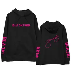 Kpop Blackpink Лиза Дженни Подпись пуловер с капюшоном корейские худи Harajuku пара уличная