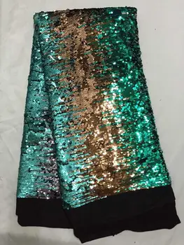 

Newest sequins/embroidery lace fabric CGL-101317 for fashion dress Mesh sequin lace/french net lace fabric for women