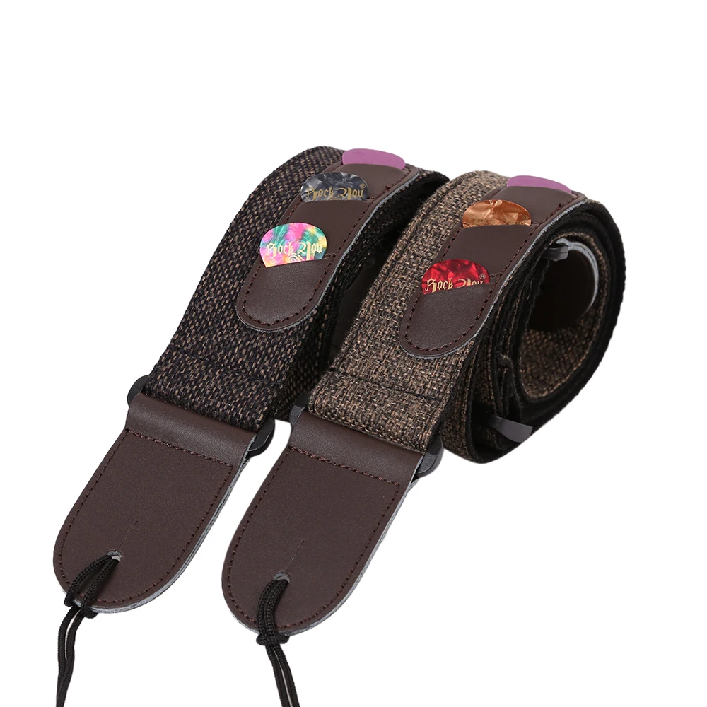 Guitar Belt Strap Adjustable Electric Guitar Strap Guitar Pick Holders