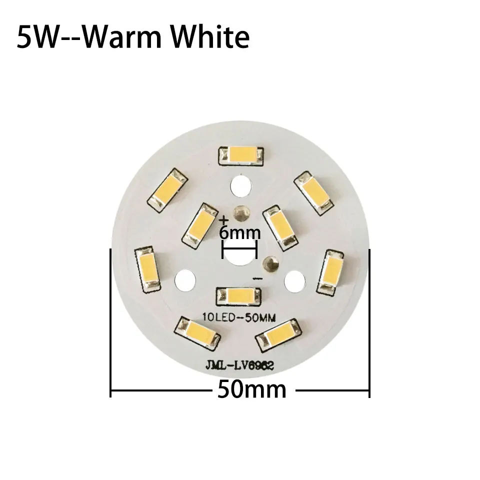 3 Вт, 5 Вт, 7 Вт, 9 Вт, 12 Вт, 18W5730 Яркость SMD светильник Настольная лампа Панель для 3, 5, 7, 9, 12, 18 Вт светодиодный лампы PCB для потолка с светодиодный - Испускаемый цвет: 5W  Warm White