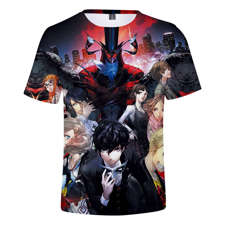 Футболка Persona Five Ren Amamiya летняя модная футболка с коротким рукавом Мужская/Женская