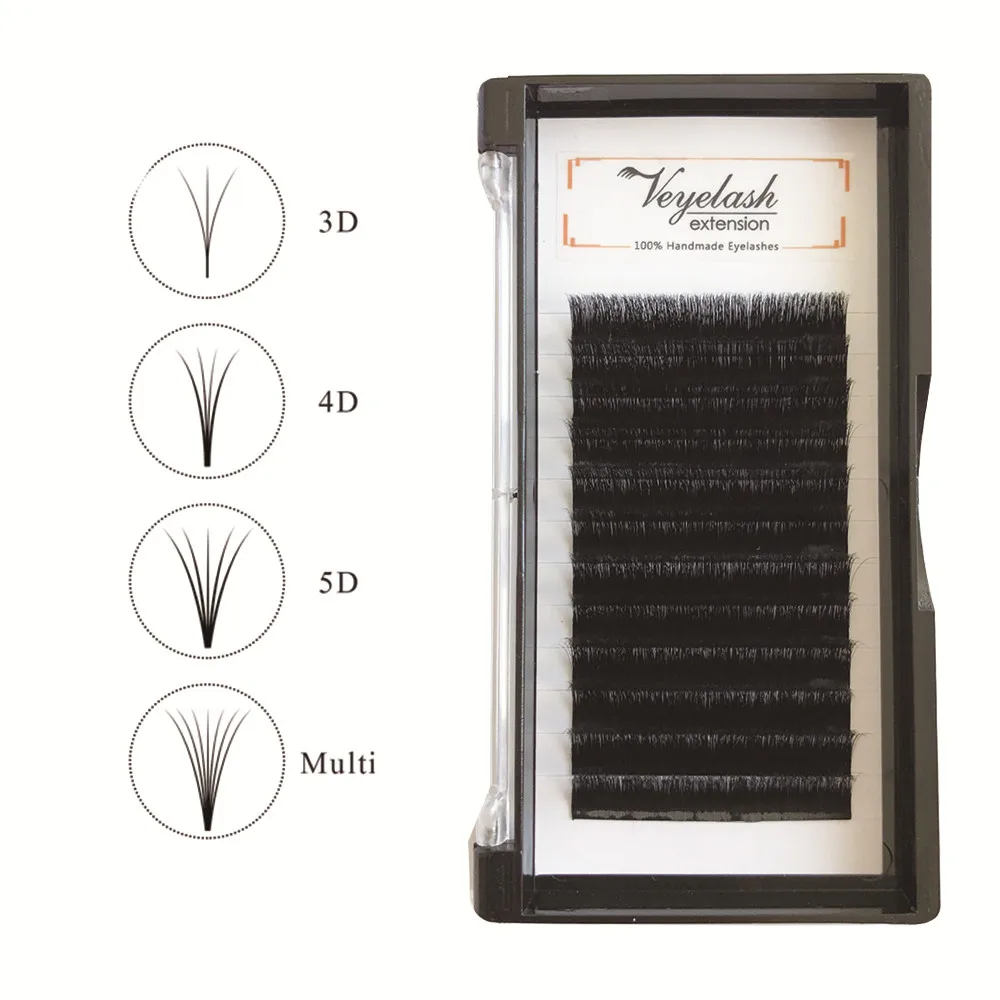 

Veyelash Easy Fan Volume Lashes Automatic Blooming Lashes Mink Eyelashes Korean Silk Individual Eyelash Extensions