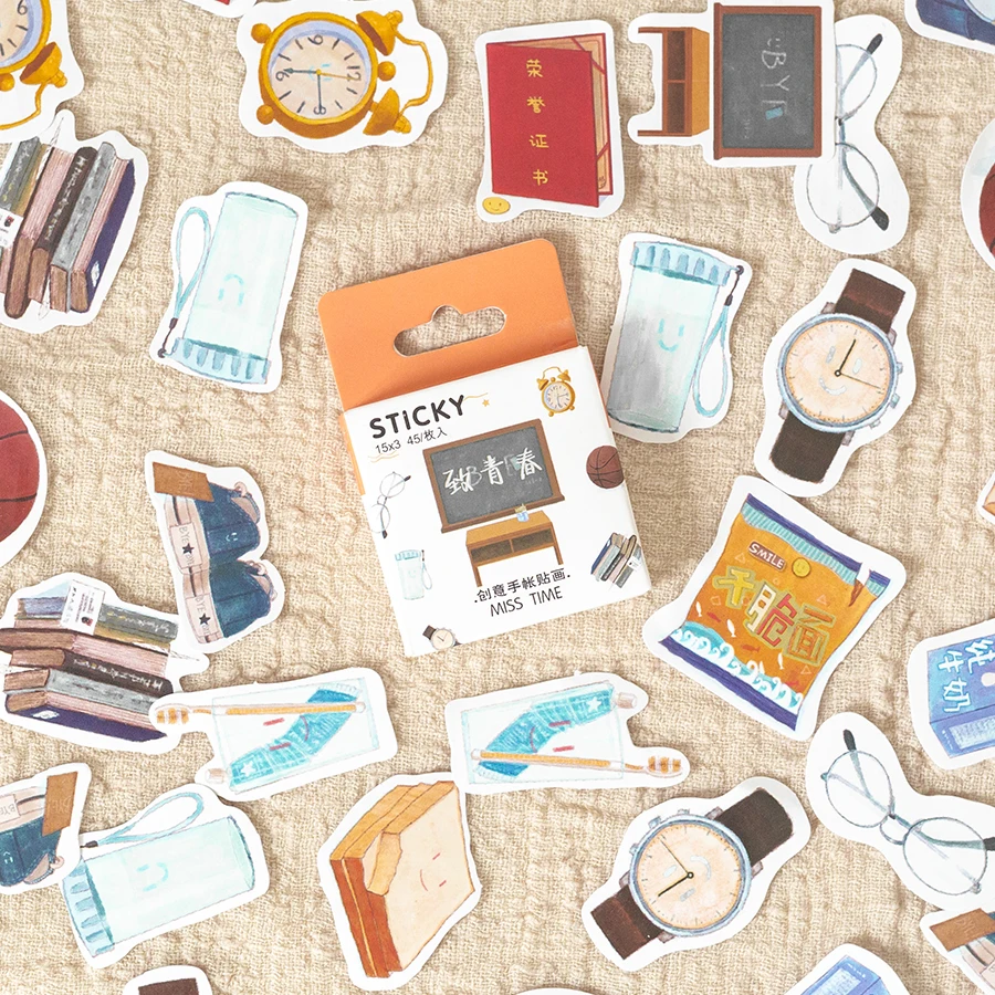 

45 pcs/lot daily life mini paper sticker decoration stickers DIY diary scrapbooking planner label sticker kawaii stationery