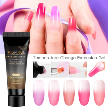 

RBAN NAIL 20ML Thermal Quick Building UV Gel Acrylic Poly Nail Extension GelTips UV Builder Soak Off Nail Art Gel Polish Varnis