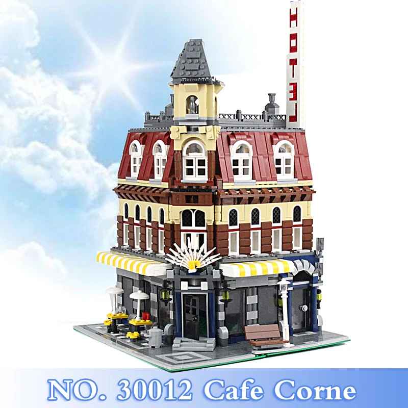 

DHL City Creator Series 2133Pcs Cafe Corne Figures Model Building Blocks Brick Set Compatible Legoing 10182 Educational Toy Gift
