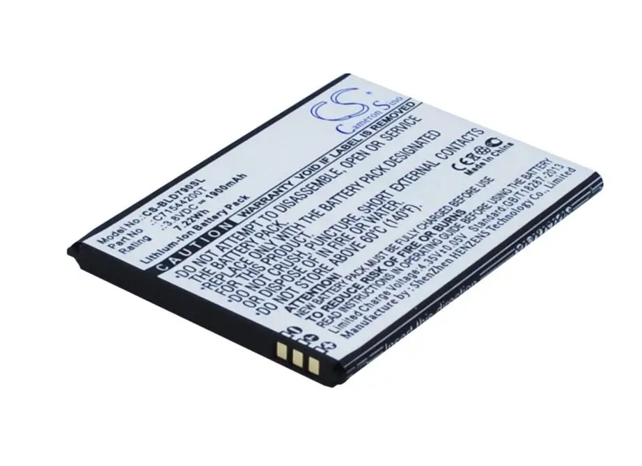 Аккумулятор Cameron Sino 1900 мАч для BLU D790 D790L D790U Studio G Mobile аккумулятор