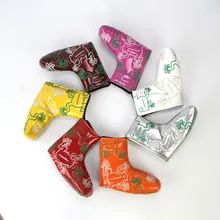 Гольф чехол для короткой клюшки прочный L Форма PU пыле лягушка клюшки для гольфа, головных уборов 7 цветов для мальчиков и девочек
