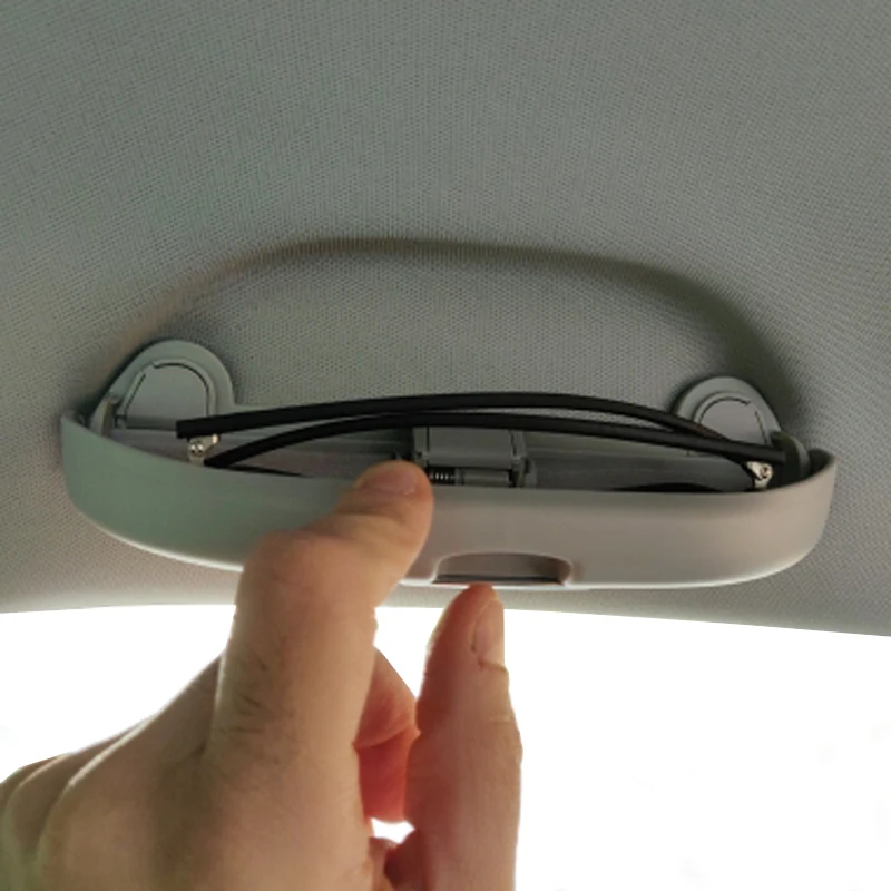 

Black Gray car sunglasses box glasses case sun glasses holder eyeglasses storage box for Polo 6R for Skoda Octavia Rapid Fabia