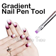 1 PCS Nail Art Acrylic Design Brush Builder UV Gel Manicure 3D Drawing Painting Brushes Pen Gradient Purple