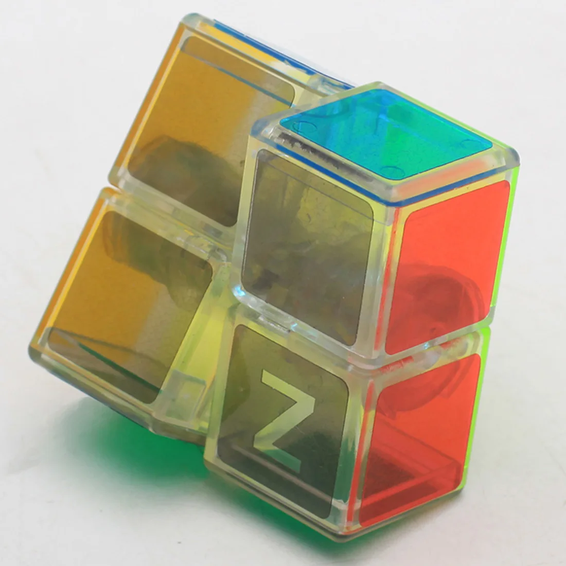 Новое поступление Zcube 122 волшебный куб 1x2x2 головоломка с быстрым кубом игрушка-прозрачный/светящийся синий