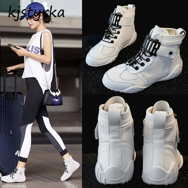 breathable leather sneakers