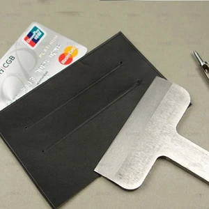 Кожа ремесло бумажник держатель для карт в полоску ручной удар инструмент 57 мм 87 - изображение