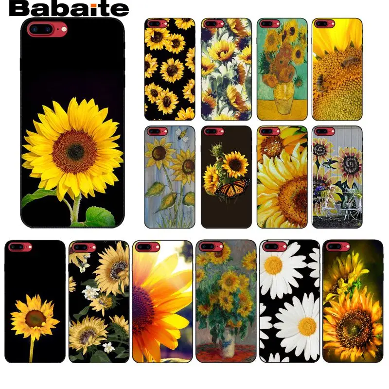 

Babaite Cute Summer Daisy Sunflower Floral Flower Phone Case for iphone 11 Pro 11Pro Max 8 7 6 6S Plus X XS MAX 5 5S SE XR