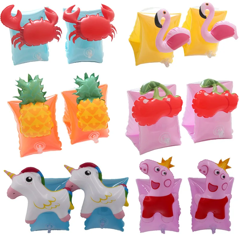

Rooxin Inflatable Swimming Ring Arm Pool Float Unicorn Flamingo Swimming Arm Ring Safety Training Swimming Pool for Baby