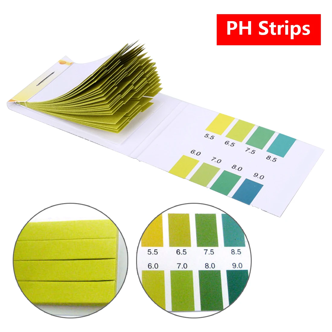 

Litmus paper PH test paper 80 Strips PH Range 5.5-9.0 PH Alkaline Test Indicator Papers Water Litmus Testing Kit Lab Supplies