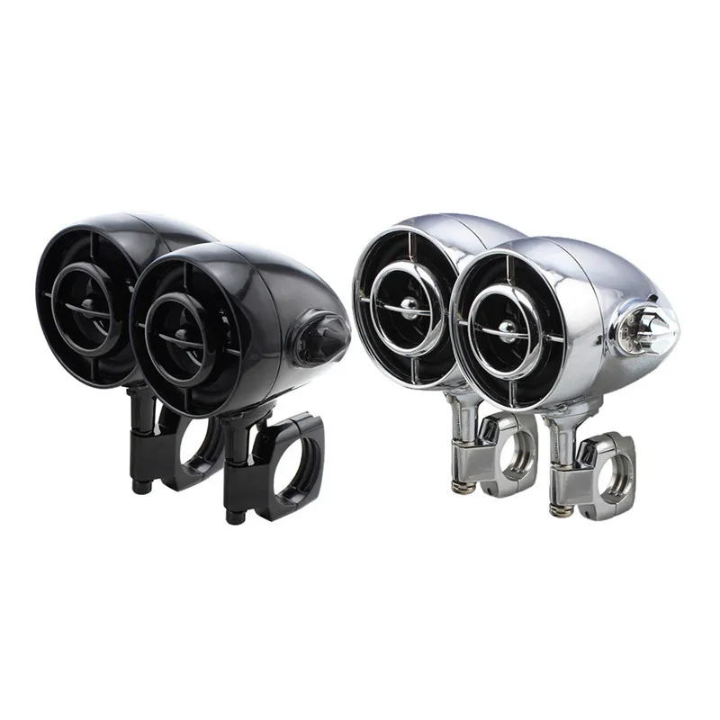 

MT485 2 PCS Motorcycle MP3 Audio speaker Bluetooth Electric Car Waterproof Audio Accessories to Motorcycles Black , Silver