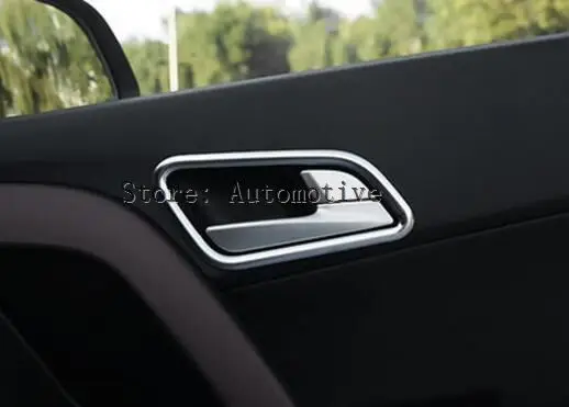 

For Hyundai Creta 2015 2016 2017 Chrome Interior Inner Door Handle Bowl Cover Trim Catch Frame Molding Garnish Surround Matte