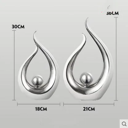 Современный Европейский Серебряный белый керамический любовник орнамент домашнего интерьера украшения ремесла свадебные подарки на день рождени - Цвет: style 4