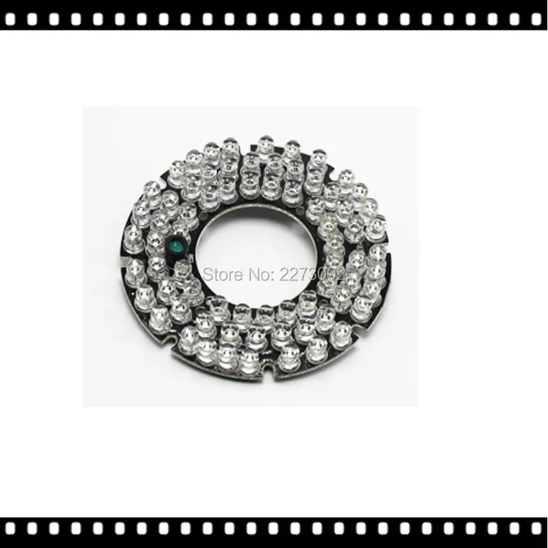 

2pcs/lot 72 LEDS 5mm Infrared IR Illuminator For CCTV Camera 90 Degree 850nm Bulb 12V DC