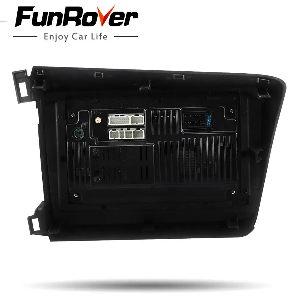 Top Funrover Car Radio Multimedia IPS 2 din Android 8.0 Head Unit For Honda For Civic 2011-15 right-hand drive stereo navi audio gps 5