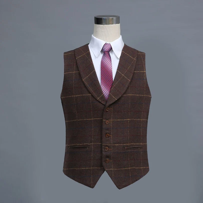 3 Wool Suit Wedding Suit Wool Man Clothes Groom Tuxedos Groomsman Made Man Suit (jacket + pants + vest)