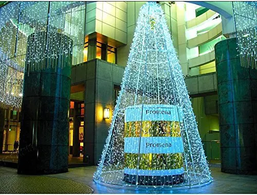 Beste 50 stks hot koop 3*3 M Volledige kleur 300 leds LED outdoor decoratie kerstboom Verlichting, led gordijn licht voor Tuin Wedding Party