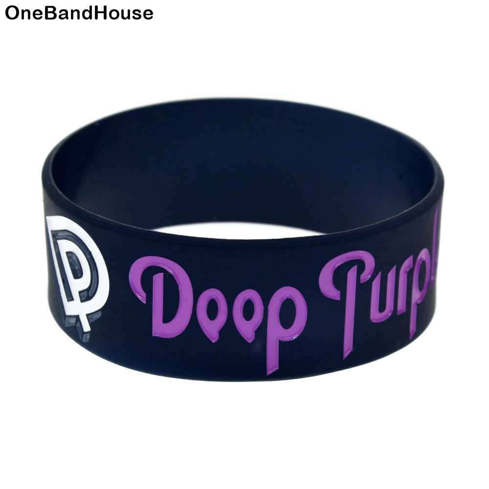 1PC Black Doop Purple Silicone Rubber Bracelet for Music Fans