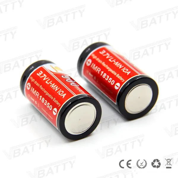 900mah 18350 3.7V 2