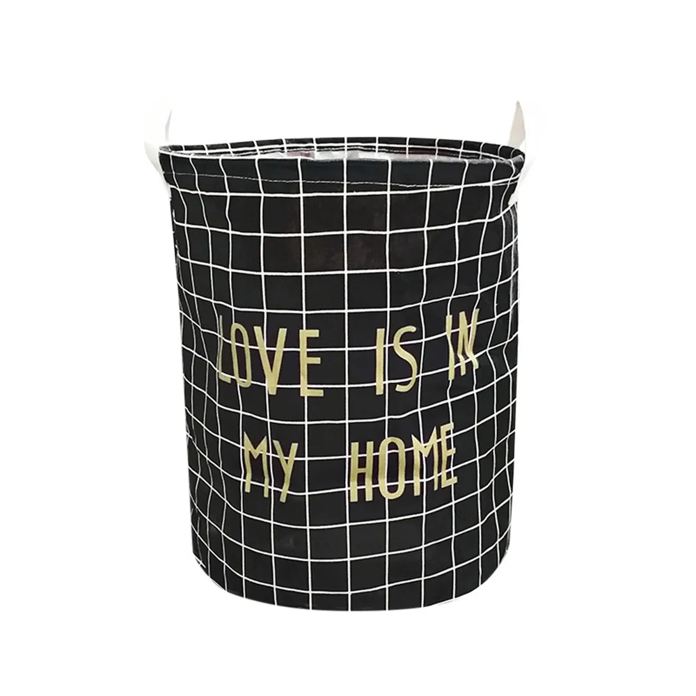 سلة النزهة حامل سلة الغسيل لعبة صندوق تخزين السوبر كبيرة أكياس القطن غسل الملابس القذرة سلة كبيرة المنظم بن مقبض