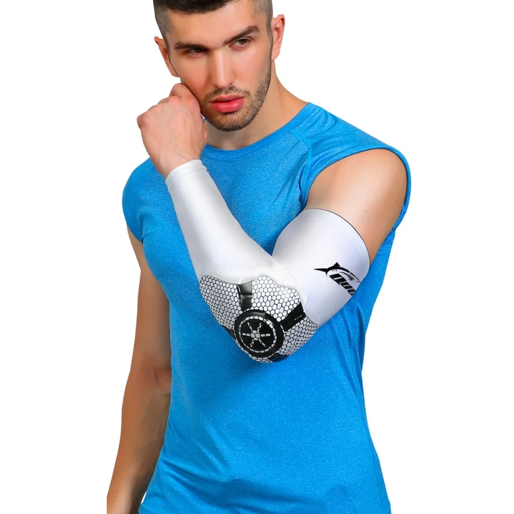 1 шт. эластичные нейлоновые налокотники для баскетбола, тенниса, налокотники для поддержки, спортивная защита рук