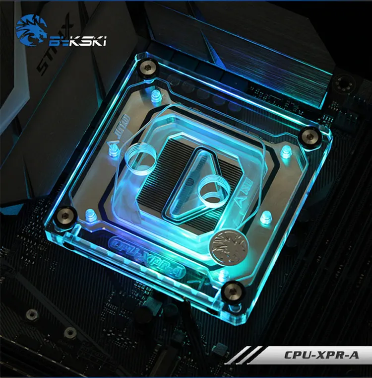 Bykski CPU Water Cooling Radiator Block Use For INTEL LGA 115X Transparent Acrylic With RGB Liquid