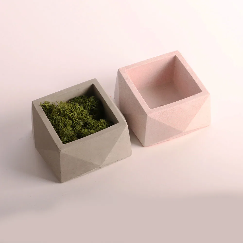 

Geometric concrete flowerpot silicone mold succulent planters cement planter flowerpot mold