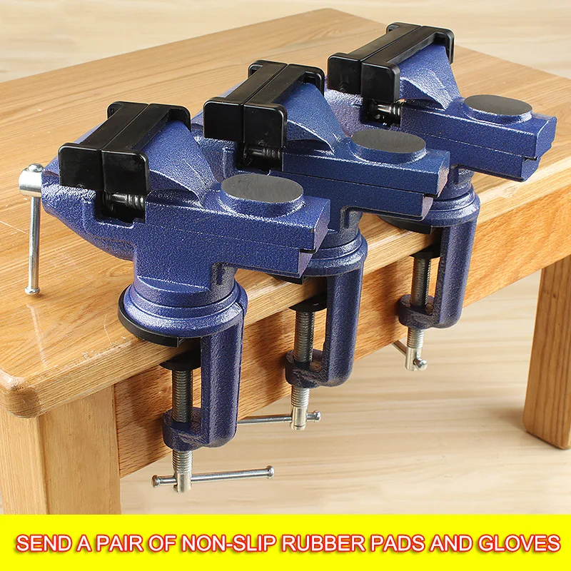 

Universal Table Vise Metal Clamp-On 360 Degree Swivel Handle Carpentry Tools for Home ALI88