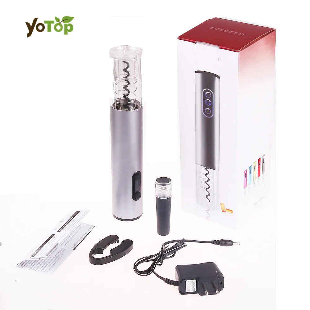YOTOP US Rechargeable Aluminum Alloy Electric Automatic Wine Bottle