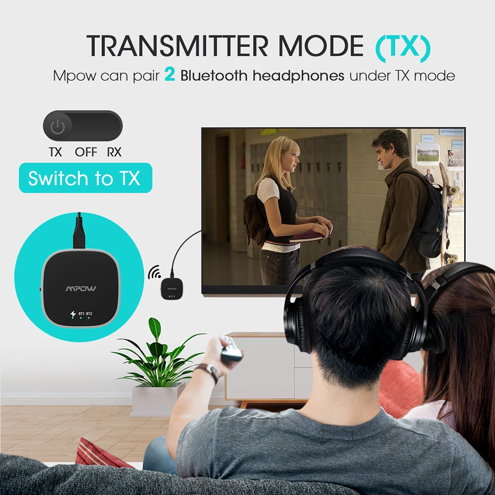 Mpow Bluetooth 5 0 передатчик приемник APTX/APTX HD/APTX LL беспроводной адаптер с цифровым